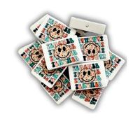 Lot de 12 perles focales rectangulaires en silicone pour enseignant, motif smiley, stylos à perles, 3 cm, porte-clés en vrac, brosses d'école, pomme, 0.9cm x 1.2cm, Silicone, Pas de gemme