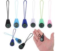 Lot de 12 petites boussoles avec paracorde, boussole de poche d'extérieur multicolore, kit de boussole portable, mini boussole de survie, boussole porte-clés pour camping, randonnée