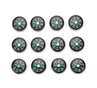Lot de 12 Petites boussoles de Poche Portables en Plastique, 20 mm, remplies d'huile, pour randonnée, Camping, activités de Plein air