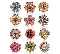 Lot de 12 petites broches creuses en alliage pour mariage, fête, voyage, bal de fin d'année, accessoires, as description, Plastique, comme description