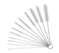 Lot de 12 petites brosses de nettoyage pour machine à café - Brosse de nettoyage pour tuyau à lait - Transparent