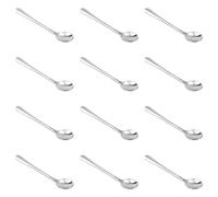 Lot de 12 Petites Cuillères en Acier Inoxydable, 7,5 x 1,5 cm Mini Cuillères à Condiments Mignonnes Petites Cuillères pour Pots à Épices Mini Cuillères à Épices pour Sel, Sucre, Miel, Épices