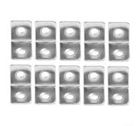 Lot de 12 petites entretoises en métal en forme de L 15 x 20 x 20 mm pour tiroir, étagère, support mural à angle droit pour fixation de meubles