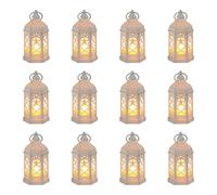 Lot de 12 petites lumières LED avec piles LR44 intégrées - Portable - Décoration d'intérieur ou d'extérieur - Thé électronique sans flamme