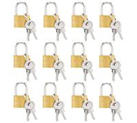 Lot de 12 petits cadenas avec clés, 12 mini cadenas pour bagages, sacs à dos, sacs de sport, boîte à bijoux, agendas