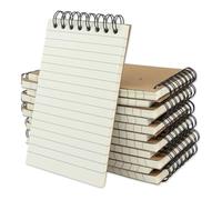 Lot de 12 petits carnets de notes à double spirale, 120 pages, larges lignées, 12,7 x 7,6 cm, pour prendre des notes, écrire un journal d'étudiant