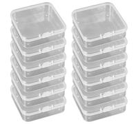 Lot de 12 petits contenants avec couvercle boîtes de rangement transparentes pour perles organiseur à vis 7, 6 x 7, 6 x 2, 5 cm tiroirs rangement en plastique pour articles bouchons d'oreilles pilules