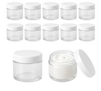 Lot de 12 petits pots de 35 ml en plastique sans BPA - Fabriqués en Allemagne - Pots pour baumes et crèmes, pots pour ranger de l’argent, petites boîtes