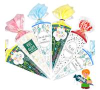 Lot de 12 petits sacs à sucre pour la rentrée des classes - Pour la maternelle - Kit de bricolage - Cadeau de rentrée scolaire - Décoration de fête