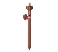 Lot de 12 petits stylos en forme d'éléphant avec texture antidérapante et perles doubles à séchage rapide Couleur café Tige 0,5 mm
