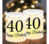 Lot de 12 Photophore Bougie Decoration Anniversaire Bougie 40 Ans Femme Decoration Pat Patrouille Anniversaire 40 Ans Décoration De Table pour Bougies Happy Birthday
