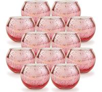 Lot de 12 photophores en Verre pour Table de Mariage - Verre Mercure - Bougeoirs en Vrac - Noël pour Anniversaire, fête, décoration de la Maison