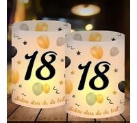 Lot de 12 photophores pour décoration de table d'anniversaire - Décoration 18e anniversaire garçon fille - Photophore de table - Décoration d'anniversaire - Photophore d'automne - Convient pour les