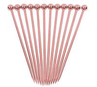 Lot de 12 pics à cocktail en acier inoxydable - Pour martini, apéritif - Fournitures de fête - En acier inoxydable (or rose)