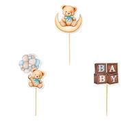 Lot de 12 pics à gâteaux en papier sur le thème des animaux, décoration de dessus de cupcake, ornement pour anniversaire, mariage, fête du printemps, célébration