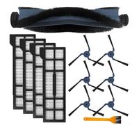 Lot de 12 pièces de rechange pour aspirateurs robot pour Eufy X10 Pro-Omni - 1 brosse rouleau principale, 4 filtres HEPA, 6 brosses latérales, 1 brosse de nettoyage
