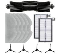 Lot de 12 pièces de rechange pour aspirateurs robots pour Eufy X8 Pro Series X8 Pro SES, 1 brosse rouleau principale, 4 brosses latérales, 2 filtres HEPA, 5 chiffons (A)