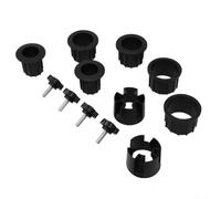 Lot de 12 pièces de rechange pour parasol pour terrasse, comprend 2 œillets chacun des boutons de 1 26, 1 5, 1 89 et M8 20 mm, composants en polyéthylène haute densité et acier inoxydable