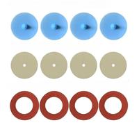 Lot de 12 pièces de rechange pour respirateur complet et demi-visage (4 valves d'expiration 6889, 4 valves d'inhalation 6893, 4 joints de port 6895) pour masques faciaux 3M 6000