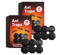 Lot de 12 pièges à fourmis utilisés à l'intérieur, tuent les colonies de fourmis à la maison et le jardin, système de contrôle le plus fort, propre et facile à utiliser, ne crée pas de désordre (2)