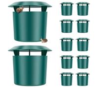 Lot de 12 pièges à limaces et escargots en plastique - 11,5 x 9,5 x 9 cm - Réutilisables - Sans produits chimiques ni poison - Respectueux de l'environnement