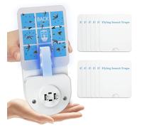 Lot de 12 pièges à mouches d'intérieur à brancher avec 6 recharges pour mouches domestiques, insectes volants, mites, moustiques