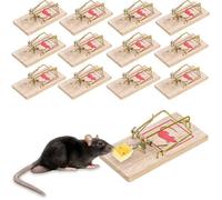 Lot de 12 Pièges À Souris, Souricière, Tapette À Souris en Bois Réutilisable - Taille 10*4.5*0.6 cm, Poids : 30 grammes
