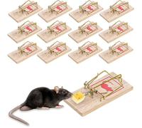 Lot de 12 Pièges À Souris, Souricière, Tapette À Souris en Bois Réutilisable - Taille 10*4.5*0.6 cm, Poids : 30 grammes
