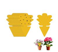 Lot de 12 pièges adhésifs pour mouches à fruits, pièges à moucherons, insectes, autocollants jaunes pour cuisine, intérieur et extérieur, mouches blanches, moustiques, champignons, insectes volants