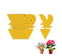 Lot de 12 pièges adhésifs pour mouches à fruits, pièges à moucherons jaunes pour cuisine, intérieur et extérieur, mouches blanches, moustiques, champignons, insectes volants, plantes d'intérieur