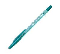Lot de 12 Pilot - Stylo à bille Bp-S-F rechargeable - pointe fine - corps plastique cristal avec capuchon - encre verte