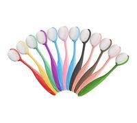 Lot de 12 pinceaux de mélange d'encre pour travaux manuels, fond de teint et fard à joues, poils doux, poignées à code couleur, outil d'artiste pour peinture, dessin, tampon, pochoir