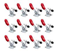 Lot de 12 pinces à bascule réglables 201 A - Rouge - Pince horizontale 201-A - Dégagement rapide