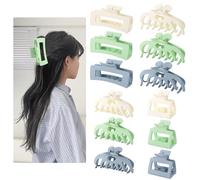 Lot de 12 pinces à cheveux comprenant une grande pince de 10,4 cm et une petite pince de 5,1 cm pour cheveux épais et fins, forte tenue, grandes pinces à cheveux mates antidérapantes pour femme,