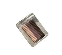 Lot de 12 pinces à cheveux en métal de couleur bonbon pour femmes et filles (12 pièces café)
