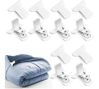 Lot de 12 pinces à couette, attaches pour couette, serre-couvertures, tendeurs de housse de couette, pour maintenir le linge de lit
