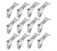 Lot de 12 pinces à nappe robustes en acier inoxydable motif papillon pour une utilisation en extérieur et en intérieur - Maintien sûr - Empêche la nappe de glisser