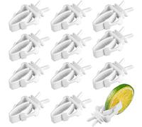 Lot de 12 pinces à nourriture pour cage à oiseaux, perroquets, fruits, légumes - Accessoire pour cage à oiseaux, perruches, cacatoès, aras, calopsittes, conures et autres animaux
