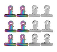 Lot De 12 Pinces À Ongles De Couleurs Assorties ¿ Pinces De Fixation En Métal Durables Pour Manucure Et Nail Art ¿ Portables Et Élégantes