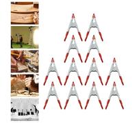 Lot de 12 pinces à ressort de 10,2 cm, pinces à bois en métal robuste avec coussinets en caoutchouc pour toile de fond de photographie, feuilles en plastique et projets de menuiserie, longueur 100 mm