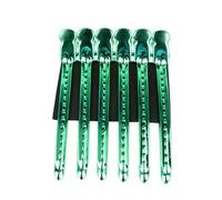 Lot de 12 pinces crocodiles for coiffeur(Green)