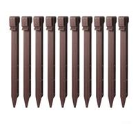 Lot de 12 piquets d'ancrage de jardin robustes - Piques robustes pour bordures de jardin, piquets de support pour plantes, ancrages de bordure de pelouse, attaches de plantes d'extérieur et filet de