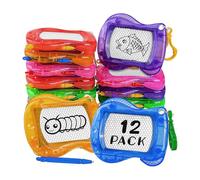 Lot de 12 planches à dessin effaçables - 10 x 8,3 cm - Portable | Tableau à dessin portable - Bloc-notes magnétique pour les vacances, les fêtes, les fêtes d'anniversaire