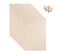 Lot de 12 Planches de Tilleul Contreplaqué 300x200x2 mm, Panneaux Bois Naturel Non Fini pour Laser Gravure, Découpe, Peinture, Pyrogravure, Maquettes Bateau, Avion, Maison et Projets DIY Artisanaux
