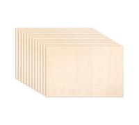 Lot de 12 plaques de contreplaqué - 30 x 20 cm - Plaques de contreplaqué de 2 mm d'épaisseur avec surface lisse - Plaques en bois non traité pour découpe laser, gravure, bricolage, modèles