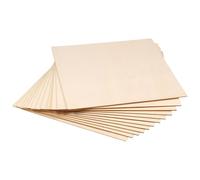 Lot de 12 plaques de contreplaqué de bouleau A4 300 x 300 x 2 mm, découpes en bois multiplex de qualité supérieure pour travaux manuels, modélisme, pyrogravure, scie à chantourner, découpe laser,