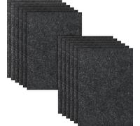 Lot de 12 Plaques de Feutrine Rigide 2mm - Gris Foncé 20x30 cm - Toiles Polyesters pour Patches, Couture, Protège-Meubles et Artisanat