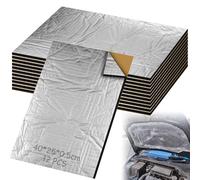 Lot de 12 plaques d'isolation en Aluminium de butyle, 400 x 250 x 5 mm Isolation Ignifuge, Imperméables Anti bourdonnement pour Isolation Acoustique et Isolation Thermique dans Les