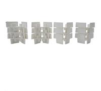 Lot de 12 plateaux empilables conçus pour la récolte pour les plateaux de lyophilisation appropriés pour aider à la cohérence du traitement par lots (blanc)
