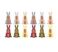 Lot de 12 pochettes en tissu doux et élégant sur le thème des lapins pour les événements de Pâques pour adultes